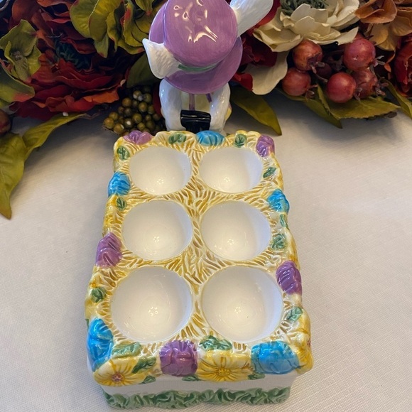 🍄Adorable Ceramic Easter Egg Cart - Picture 2 of 8